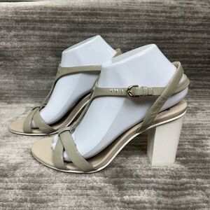 Jil Sander Navy womens leather T-Strap sandals Size 39/ 9
